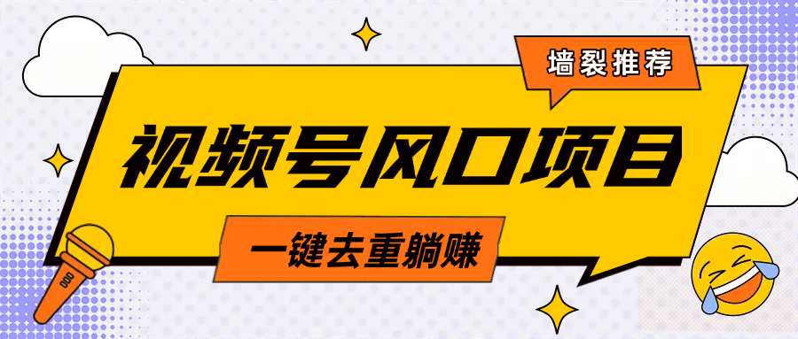 视频号风口蓝海项目，中老年人的流量密码，简单无脑，一键去重，轻松月入过万-易创网