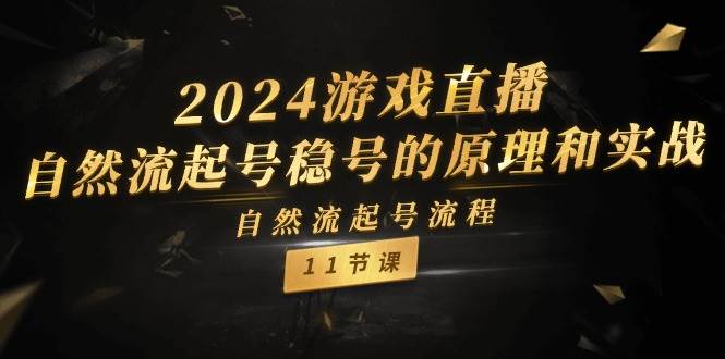 2024游戏直播-自然流起号稳号的原理和实战，自然流起号流程（11节）-易创网