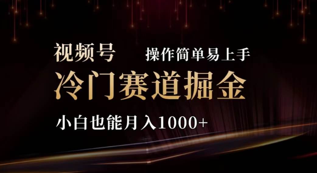 2024视频号冷门赛道掘金，操作简单轻松上手，小白也能月入1000+-易创网