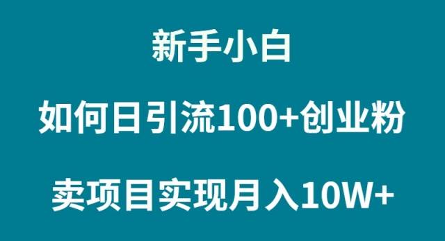 新手小白如何通过卖项目实现月入10W+-易创网