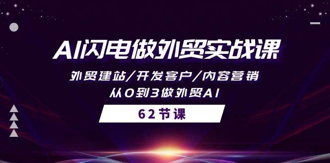AI闪电做外贸实战课，外贸建站/开发客户/内容营销/从0到3做外贸AI-62节-易创网