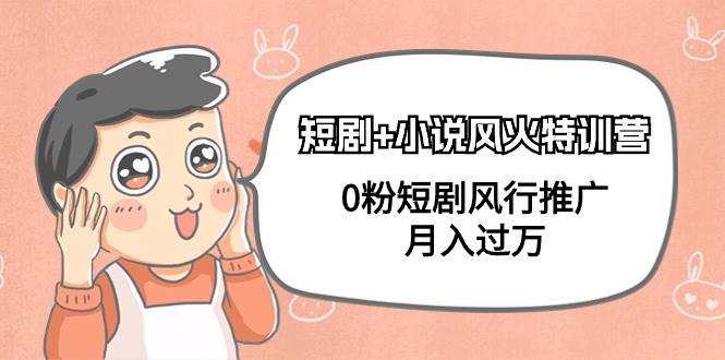 短剧+小说风火特训营，0粉短剧风行推广，月入过万（102节课）-易创网