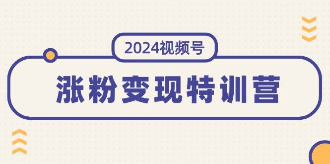 2024视频号-涨粉变现特训营：一站式打造稳定视频号涨粉变现模式（10节）-易创网