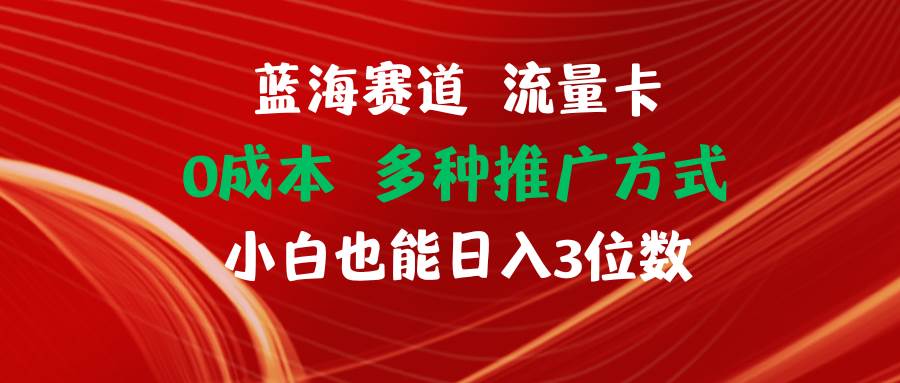 蓝海赛道 流量卡 0成本 小白也能日入三位数-易创网
