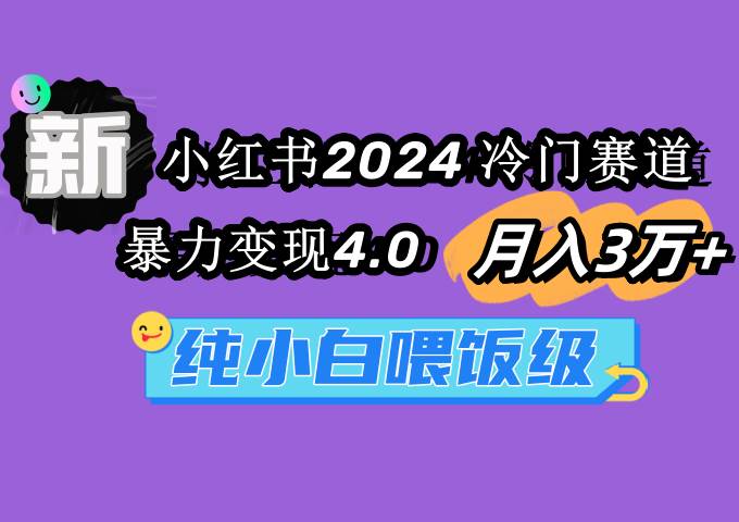 小红书2024冷门赛道 月入3万+ 暴力变现4.0 纯小白喂饭级-易创网