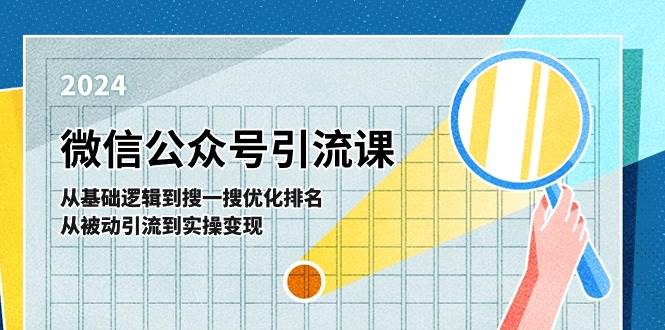 微信公众号实操引流课-从基础逻辑到搜一搜优化排名，从被动引流到实操变现-易创网