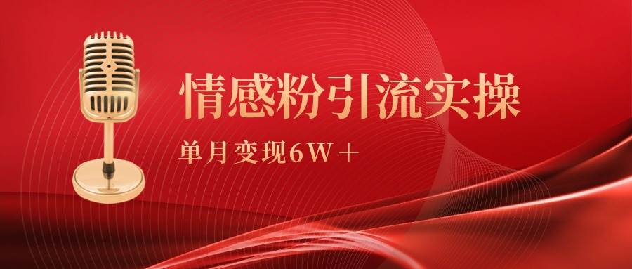 单月变现6w+，情感粉引流变现实操课-易创网