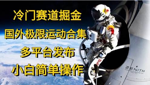 冷门赛道掘金，国外极限运动视频合集，多平台发布，小白简单操作-易创网