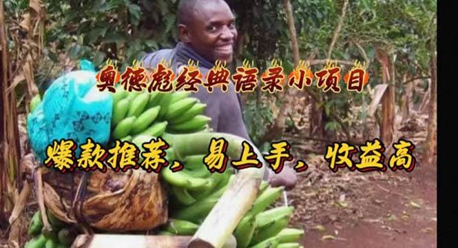 奥德彪经典语录小项目，爆款推荐，易上手，收益高-易创网