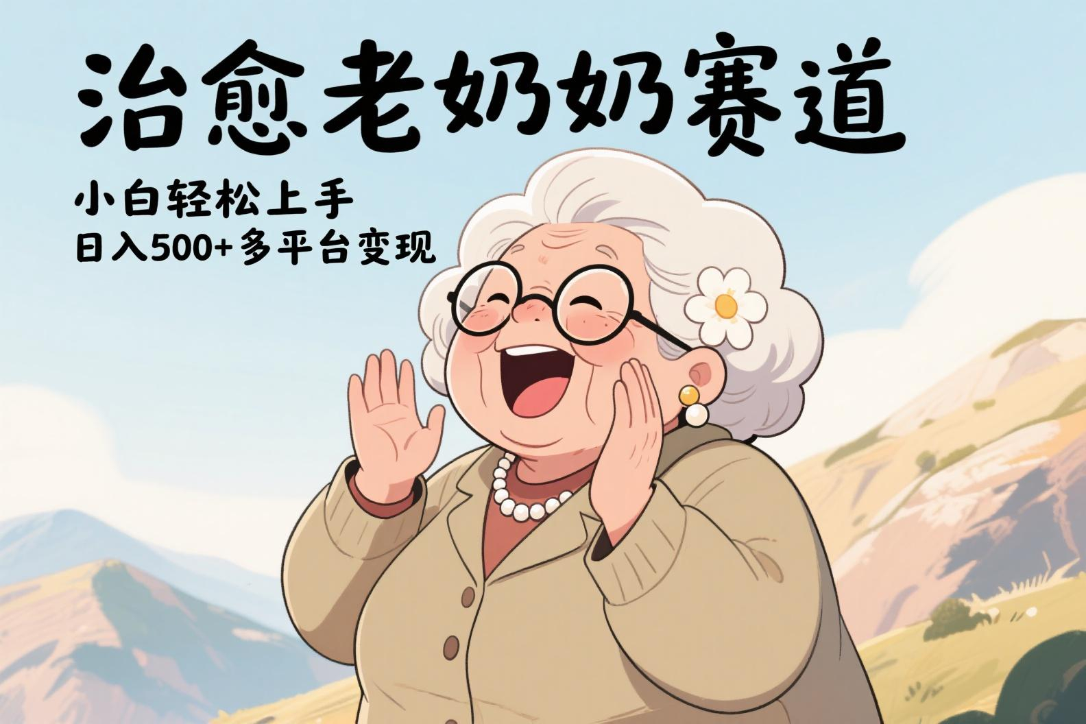 视频号治愈老奶奶赛道，小白轻松上手，日入500+多平台变现-易创网