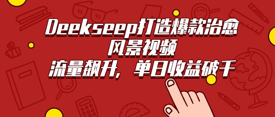Deekseep打造爆款治愈风景视频，流量飙升，单日收益破千-易创网