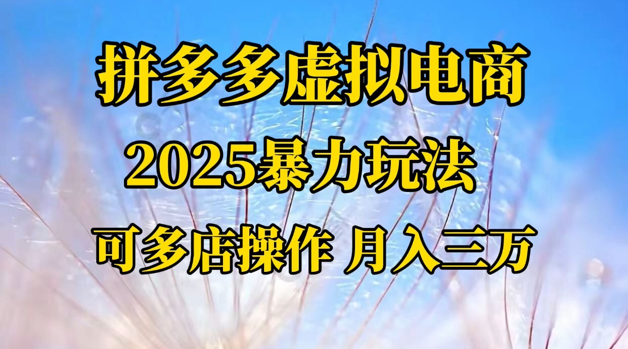 拼多多虚拟电商，不囤货不垫资的虚拟电商-易创网