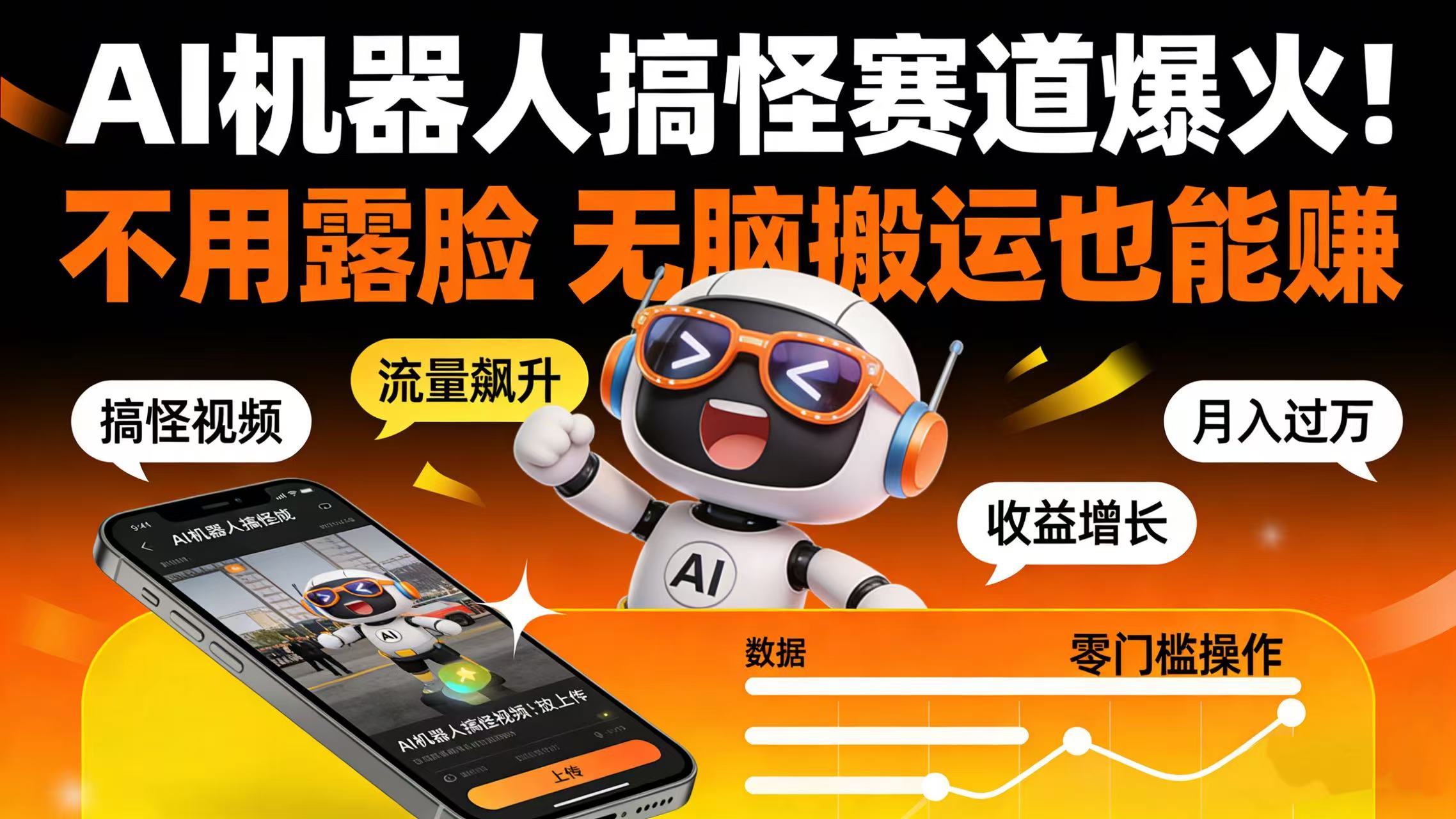 AI 机器人搞怪赛道爆火！不用露脸 无脑搬运也能赚-易创网