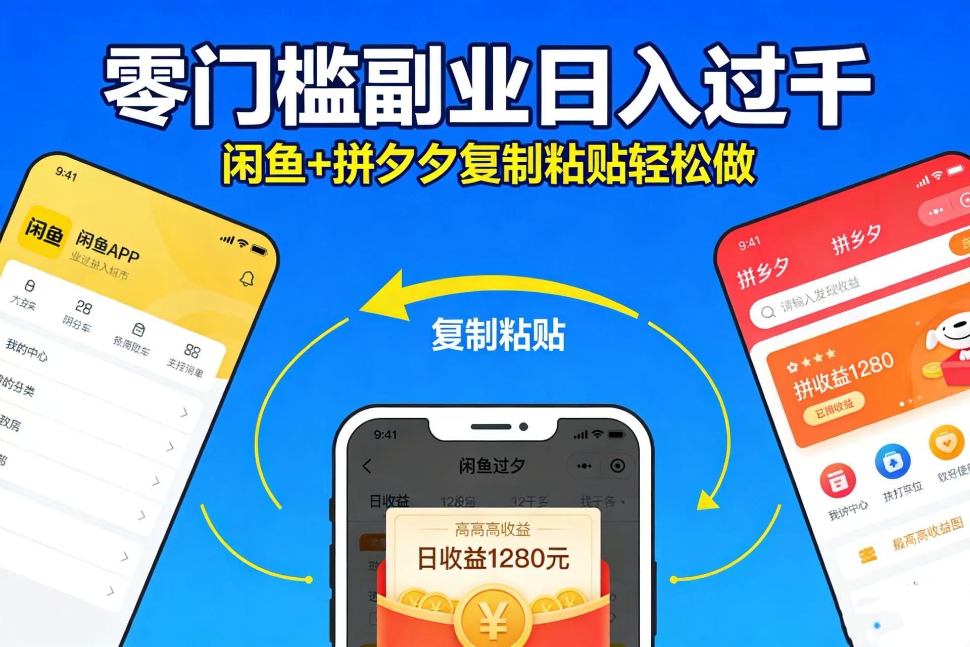 不用学技术!闲鱼 + 拼夕夕复制粘贴,零门槛副业日入过千-易创网