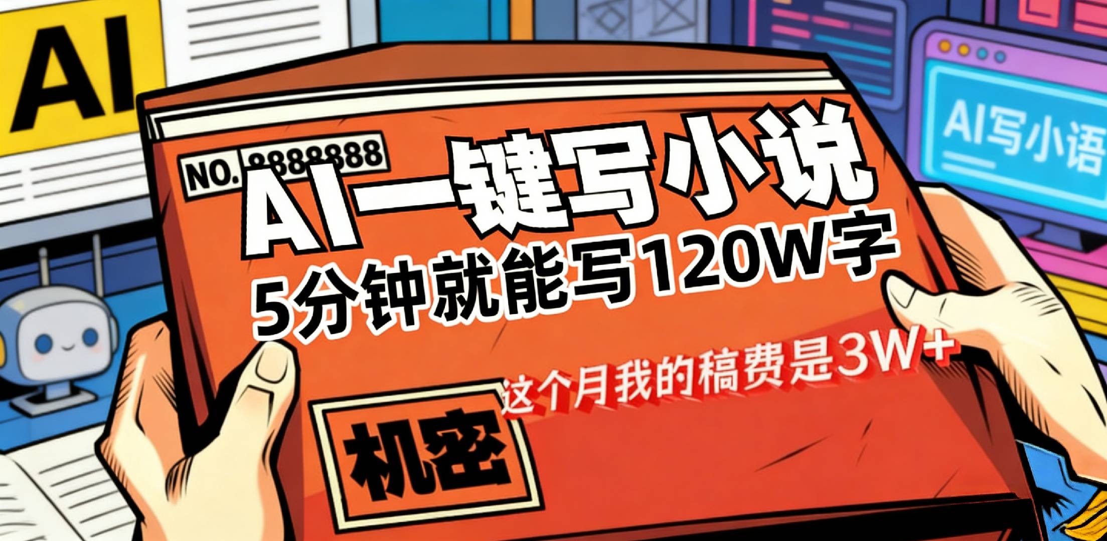 这个月我的稿费又是3W+，用AI写小说真的是太牛了，5分钟就能120W字-易创网