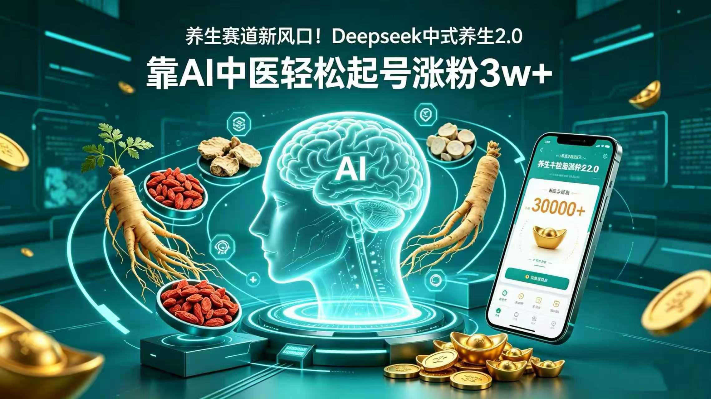 养生赛道新风口！Deepseek 中式养生 2.0，靠 AI 中医轻松起号涨粉 3w+-易创网